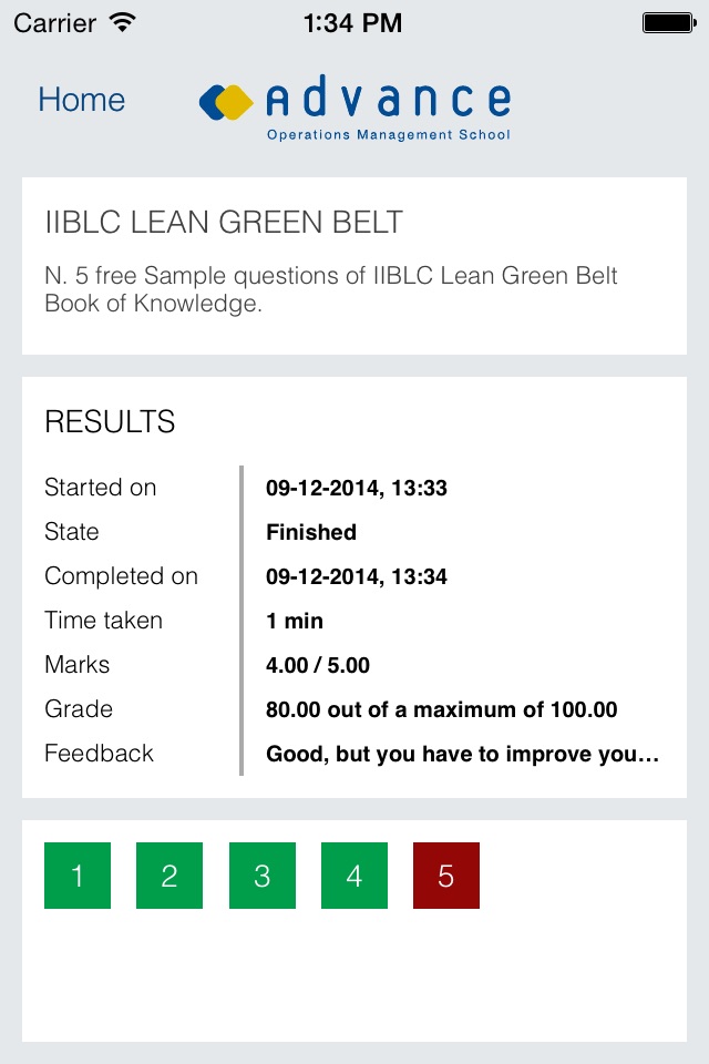 CGBL Lean Green Belt exam prep screenshot 4