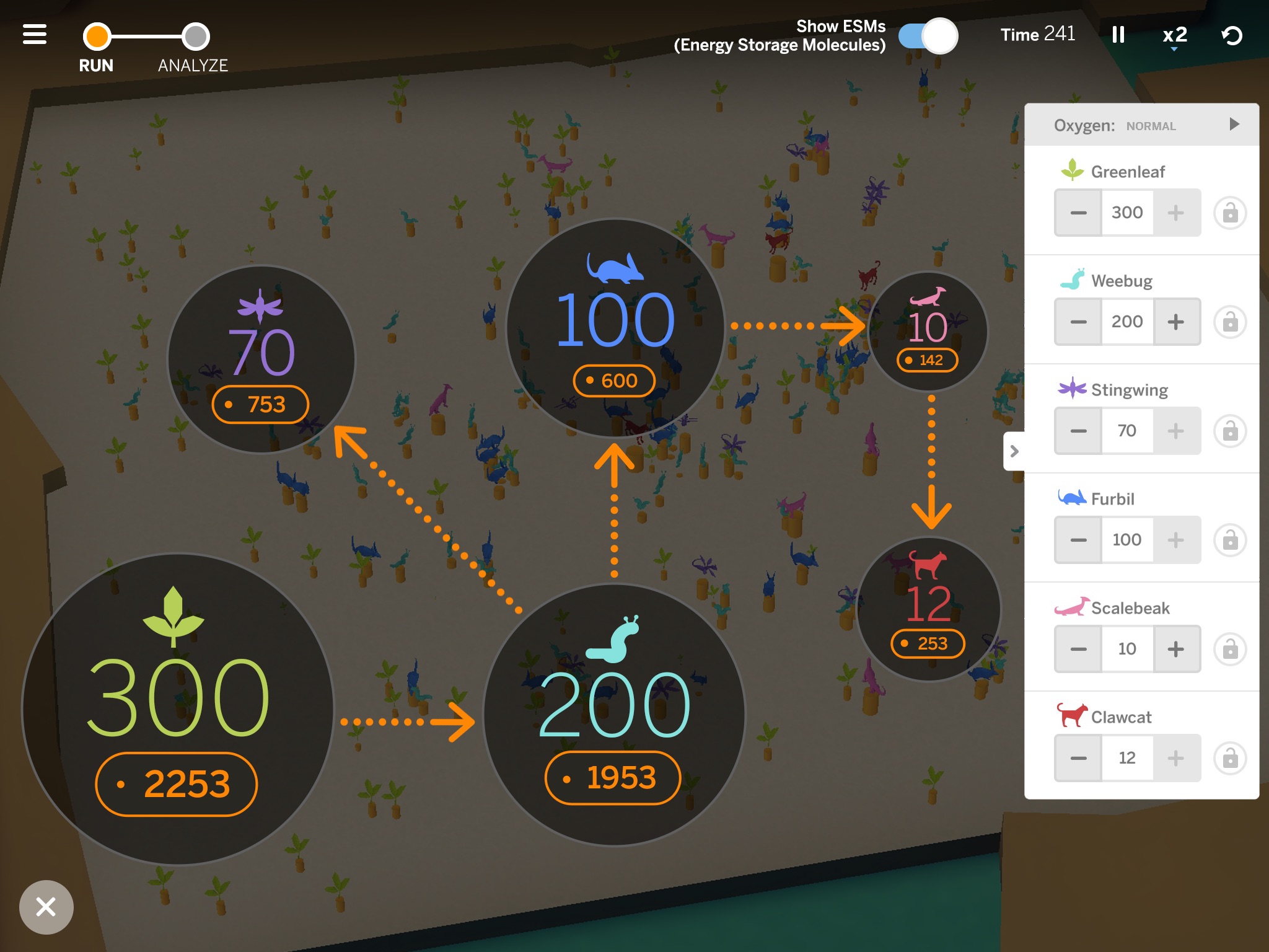 Populations and Resources Sim screenshot 4