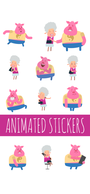 Pig and Sheep Animated Sticker(圖1)-速報App