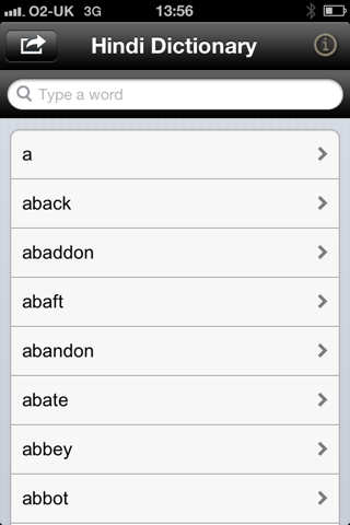 Hindi Dictionary from English - náhled