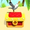 Chase the birds on the island, clean your way and open the chest