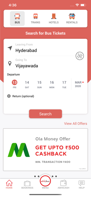AbhiBus - Bus, Trains & Hotels(圖1)-速報App