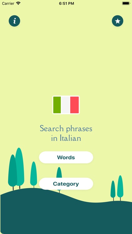 Search phrases in Italian