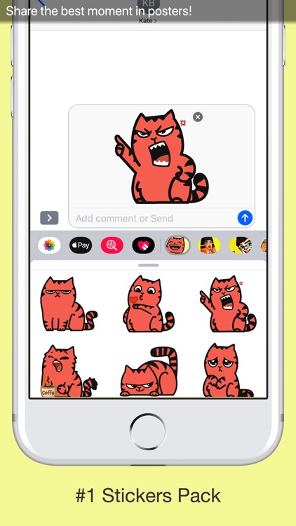Red Pu The Amazing Cat Sticker screenshot-0