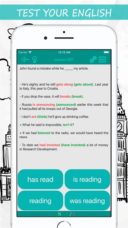 English Tests: Verbs screenshot-3