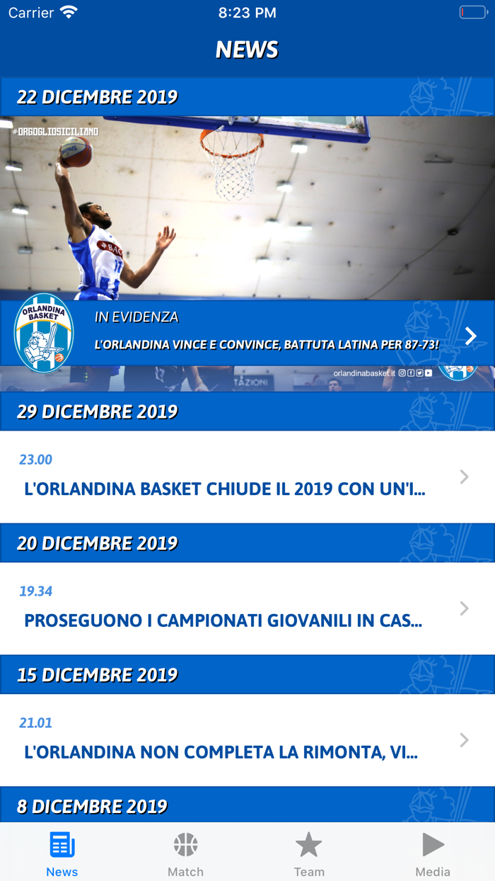 Orlandina Basket App