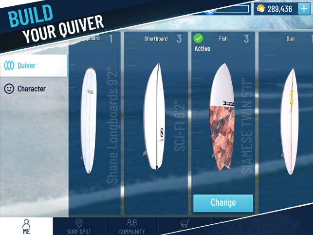 Snímek obrazovky True Surf