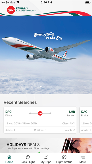 How to cancel & delete Biman Bangladesh Airlines from iphone & ipad 1