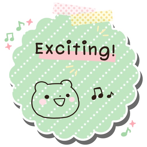 Cute bear of sticker note icon