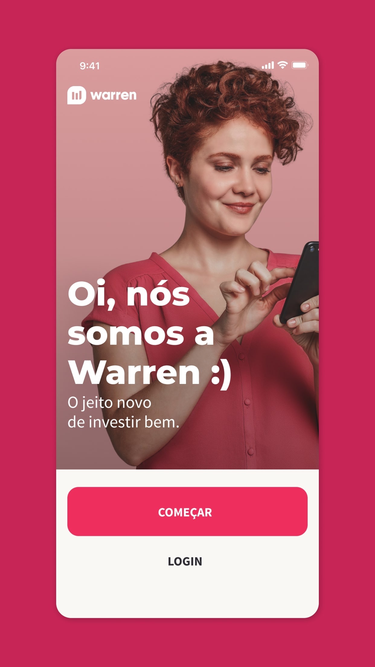 Screenshot do app Warren Brasil
