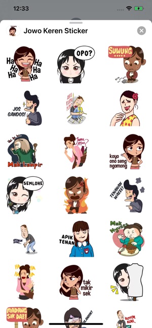 sticker whatsapp lawak iphone