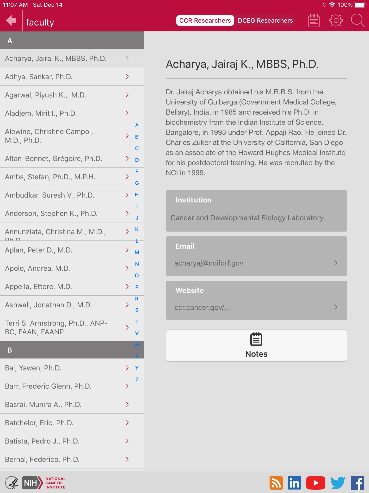 NCI @ NIH FYI for iPad screenshot 4