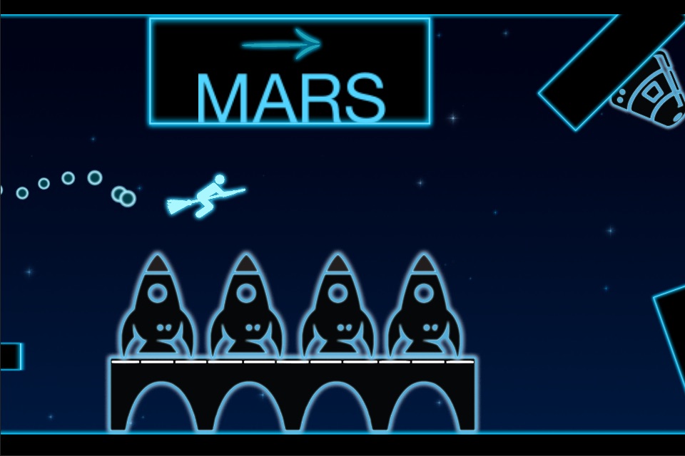Take Me To Mars -glow stickman screenshot 3