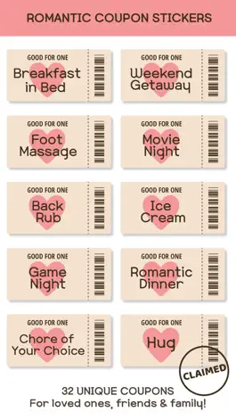 Game screenshot Romantic Love Coupon Stickers mod apk