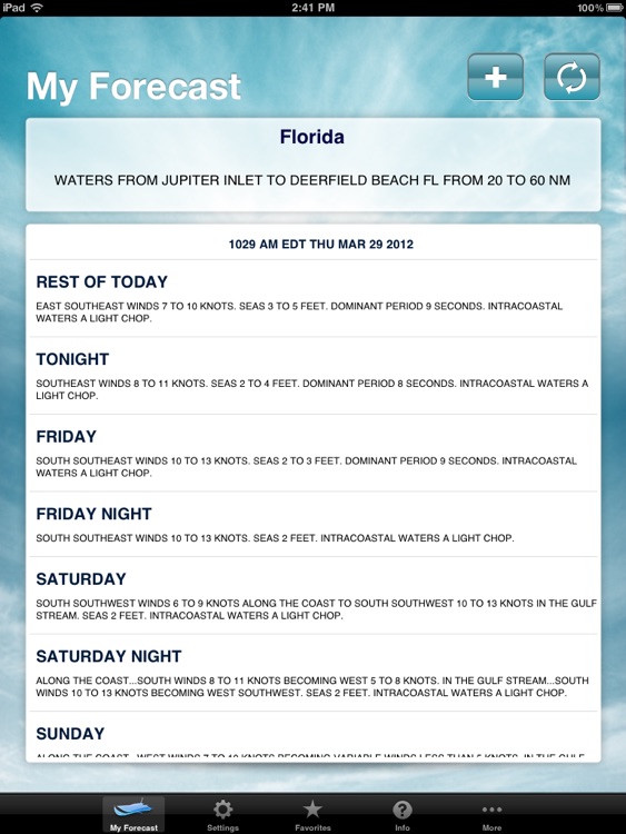 Boating Weather for iPad