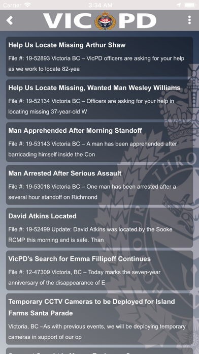 VicPD Connect screenshot 2