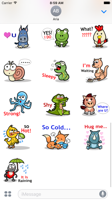 Chat With Cute Animals Sticker screenshot 3