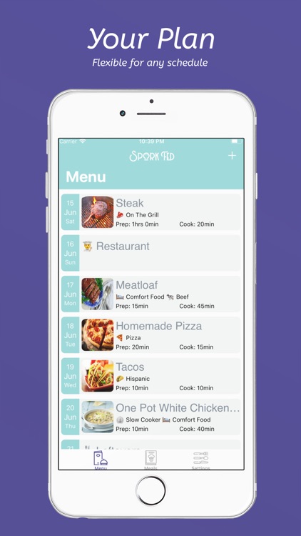 Menu Planner by Spork Fed