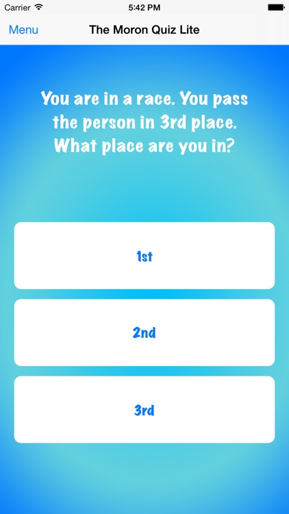 The Moron Quiz Lite