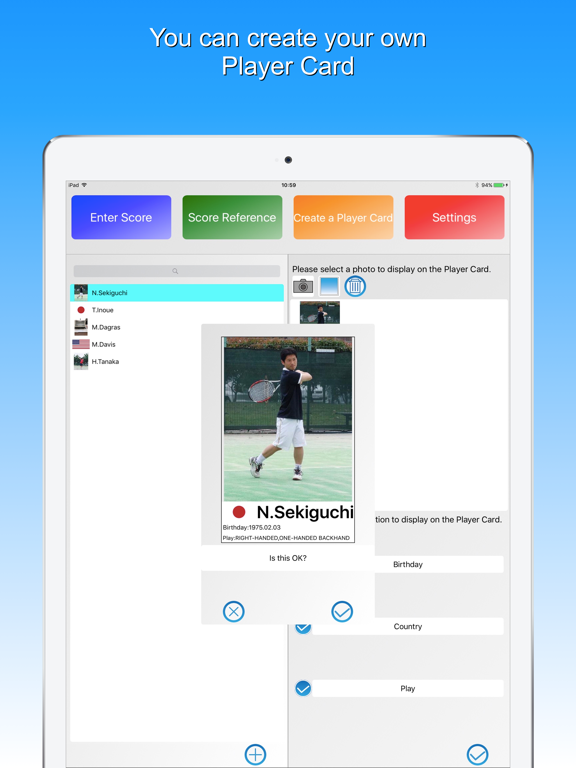 Tennis Score & Card Pro screenshot 3