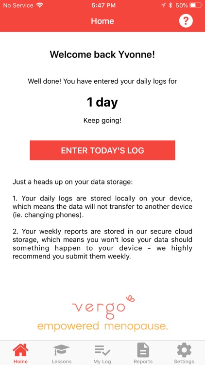 Vergo Menopause Tracker