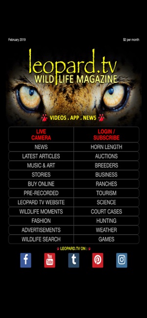 Leopard.tv Wildlife magazine