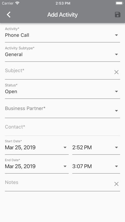 Orchestrated Mobile Sales App