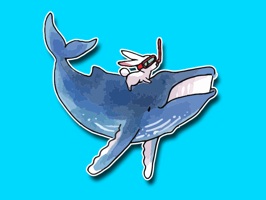 Whales and bunnies have become best friends in this new sticker app