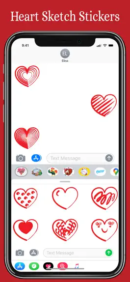 Game screenshot Heart Sketch iMessage Stickers hack