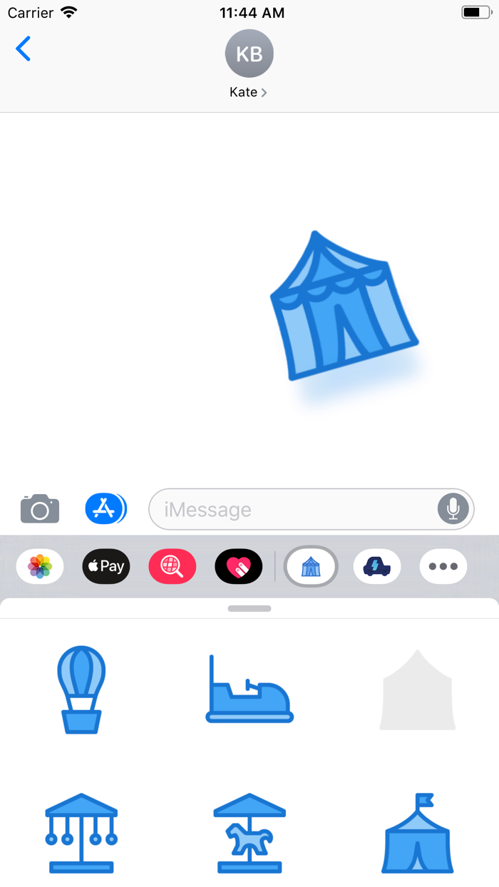 Blue Carnival Stickers