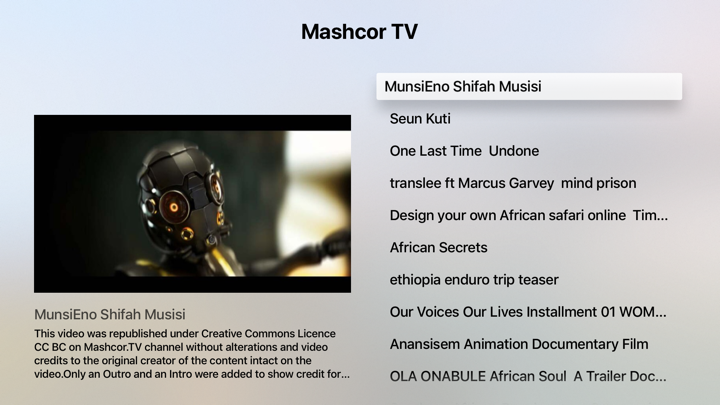 Screenshot #1 pour Mashcor TV