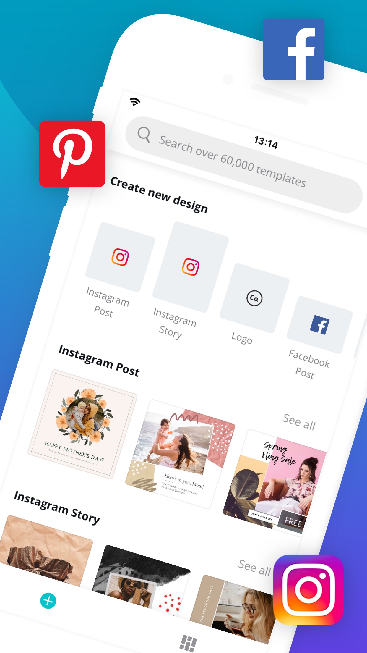 Screenshot do app Canva Criar Imagen Editar Foto