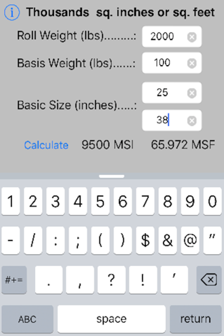 MSI/MSF Calculator - náhled