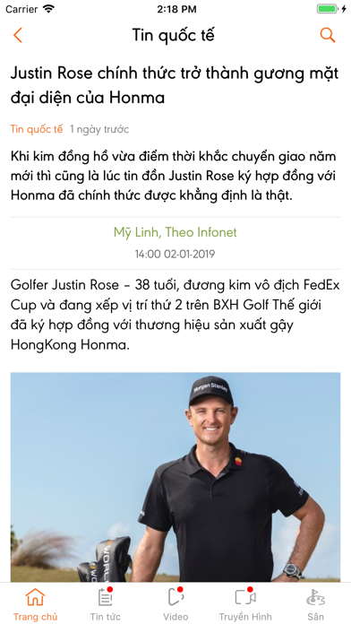 Golf News VN screenshot 2