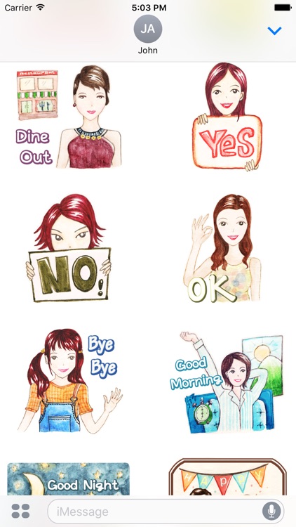 Come On Girls English Stickers screenshot-3