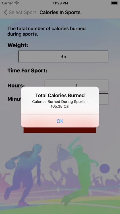 Calories In Sports