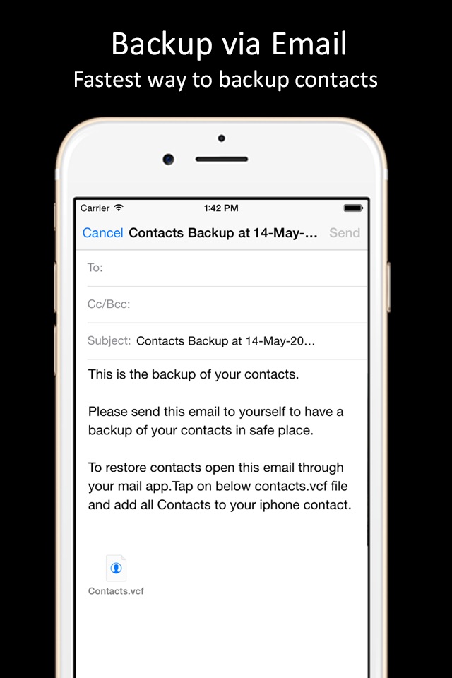 Contacts Backup - One tap screenshot 2