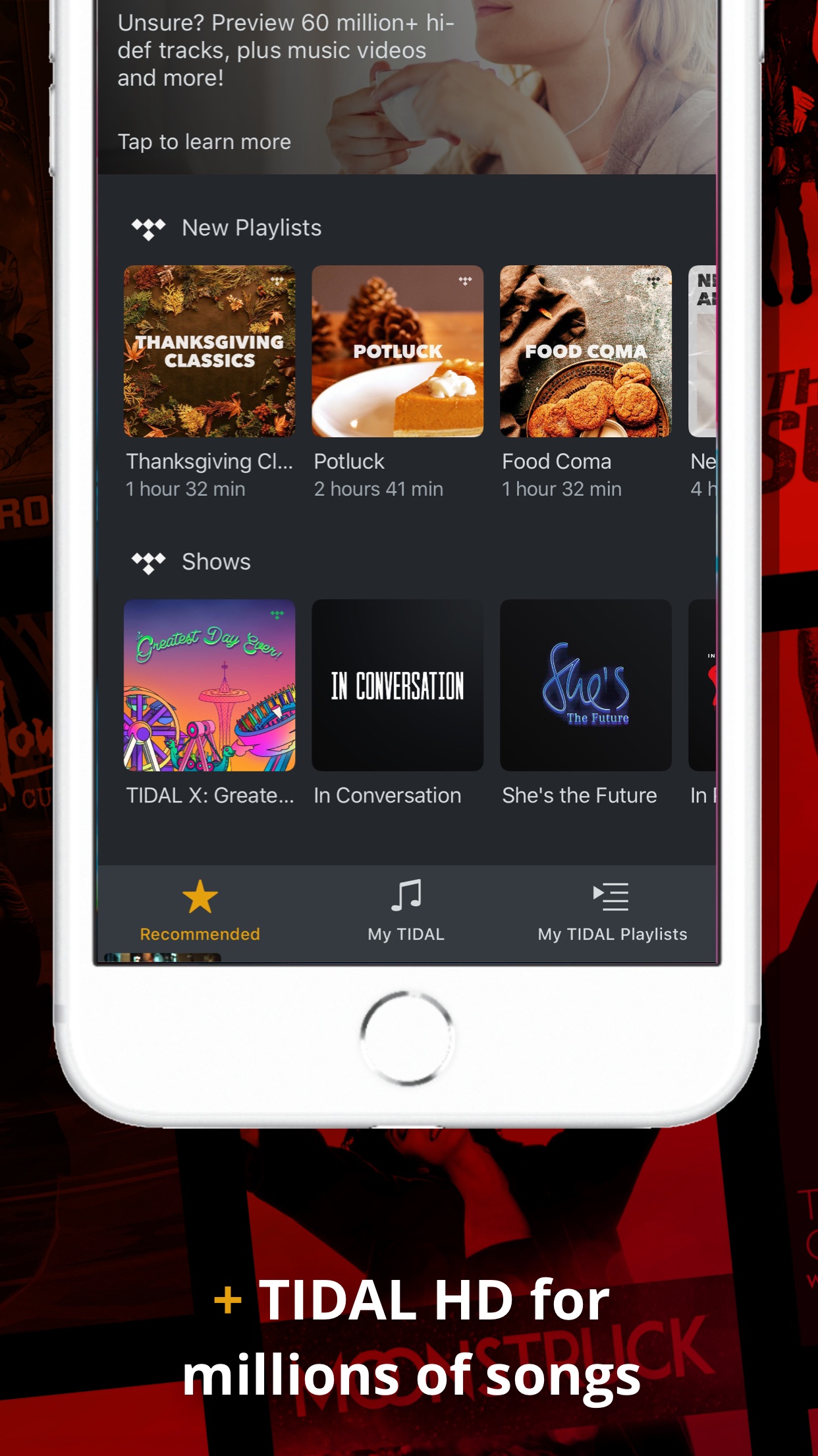 Screenshot do app Plex: Movies, TV, Music + more