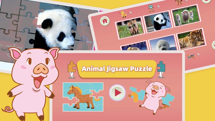 Fun animal jigsaw puzzle game