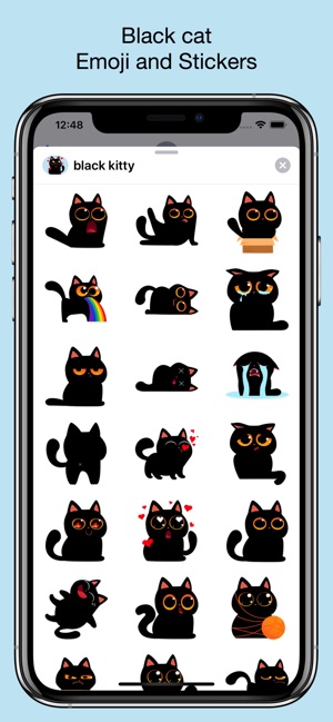 Black cat stickers - Funny emo