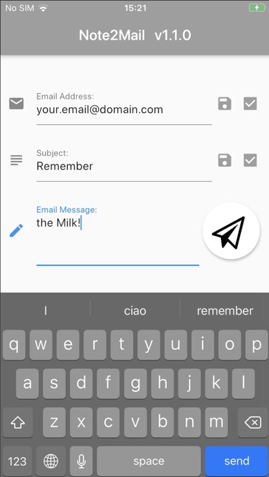 Note2Mail screenshot 2