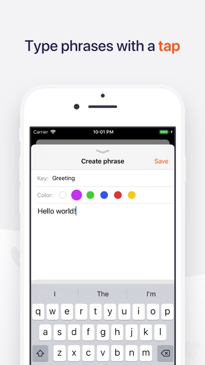 WordPad - fast phrase keyboard