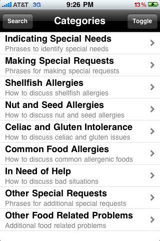 Food Allergies - Swedish screenshot 2