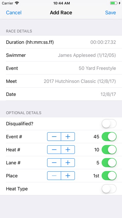 RaceKeeper Swim screenshot-1