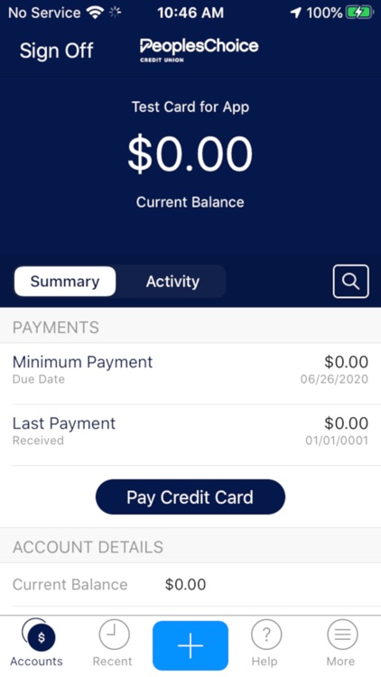 PeoplesChoice VISA Credit Card