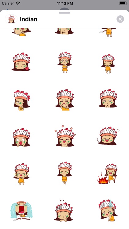 Indian Girl  Animated Stickers