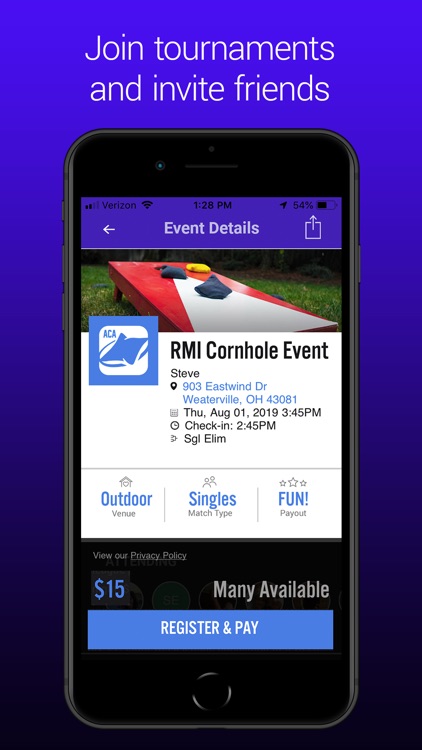 ACA Cornhole Tournament App screenshot-4