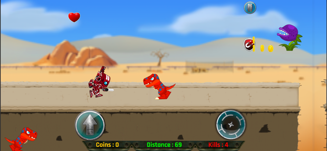 Robot vs Dino : Fun Run Games