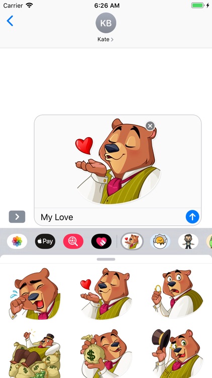 Todd Bear Moods For iMessages