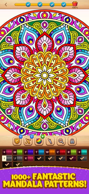 Cross Stitch Coloring Mandala(圖1)-速報App